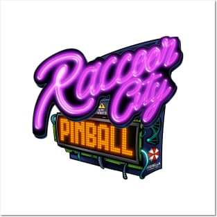 Raccoon City Pinball Backbox Posters and Art